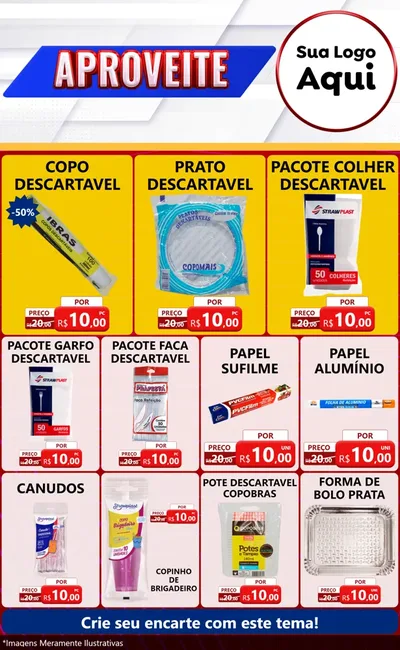 Modelo de Encarte para Encarte Grande com o tema Aproveite para Embalagens