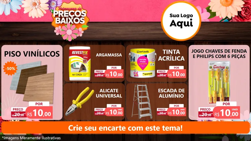 Modelo de TV para TV Horizontal com o tema Primavera de Preços Baixos para Material para Construção