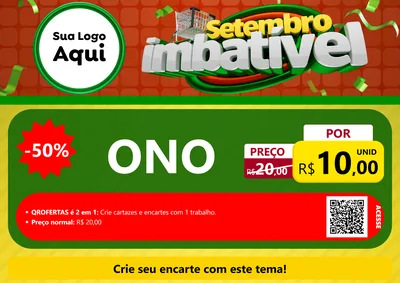 Modelo de Cartaz para Cartaz A4 Horizontal com o tema Setembro Imbatível para Óticas