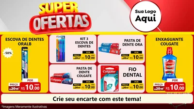 Modelo de TV para TV Horizontal com o tema Super Ofertas para Higiene Pessoal