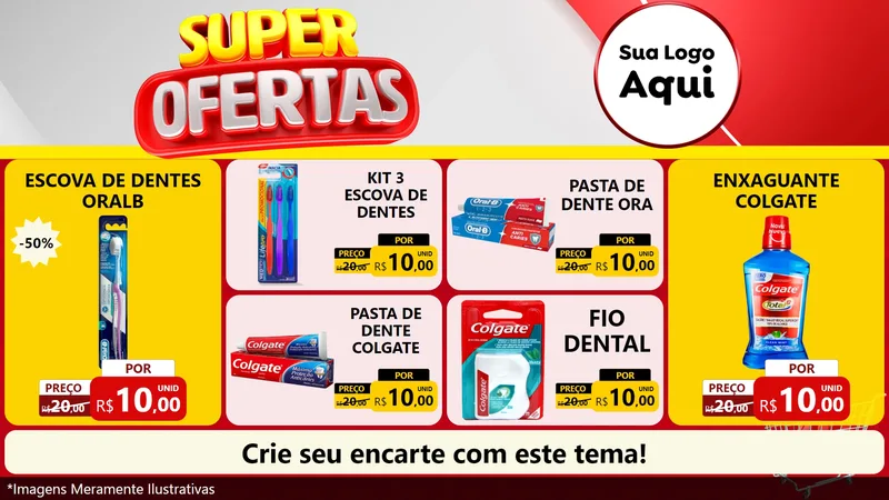 Modelo de TV para TV Horizontal com o tema Super Ofertas para Higiene Pessoal