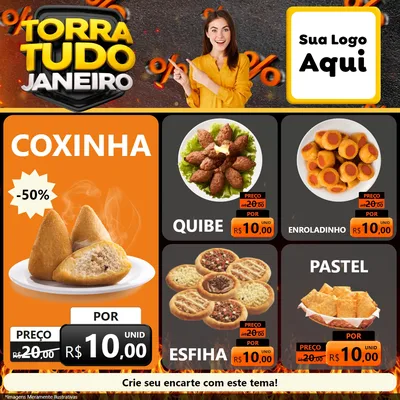 Modelo de Rede Social para Feed Facebook com o tema Torra Tudo Janeiro para Salgadaria