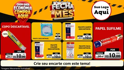 Modelo de TV para TV Horizontal com o tema Fecha Mês para Embalagens