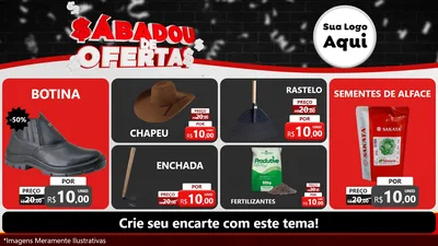 Modelo de TV para TV Horizontal com o tema Sabadou de Ofertas para Agropecuária