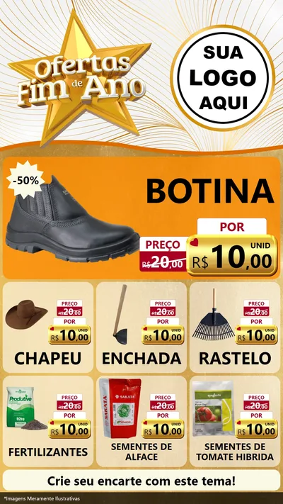 Modelo de Rede Social para Stories com o tema Ofertas Fim de Ano para Agropecuária