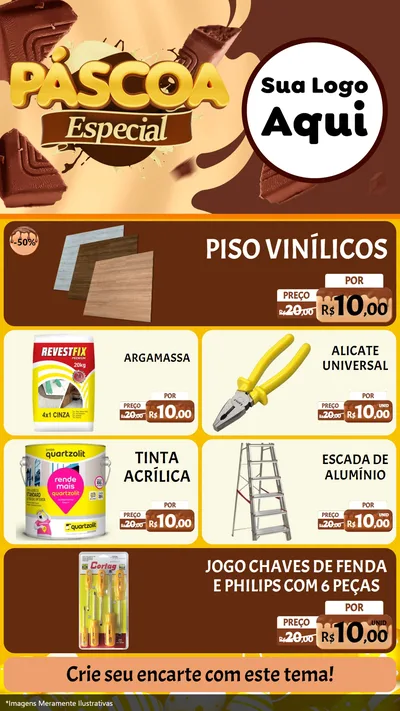 Modelo de TV para TV Vertical com o tema Páscoa Especial para Material para Construção