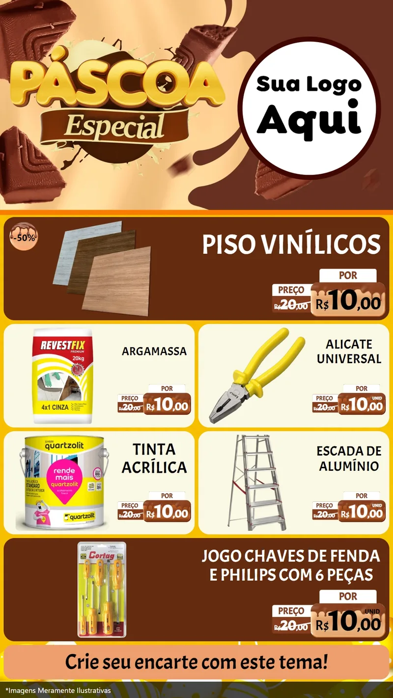 Modelo de TV para TV Vertical com o tema Páscoa Especial para Material para Construção