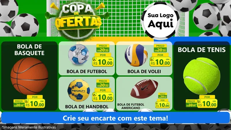 Modelo de TV para TV Horizontal com o tema Copa De Ofertas para Artigos Esportivos