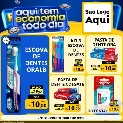 Modelo de Rede Social para Feed Facebook com o tema Aqui Tem Economia Todo Dia para Higiene Pessoal