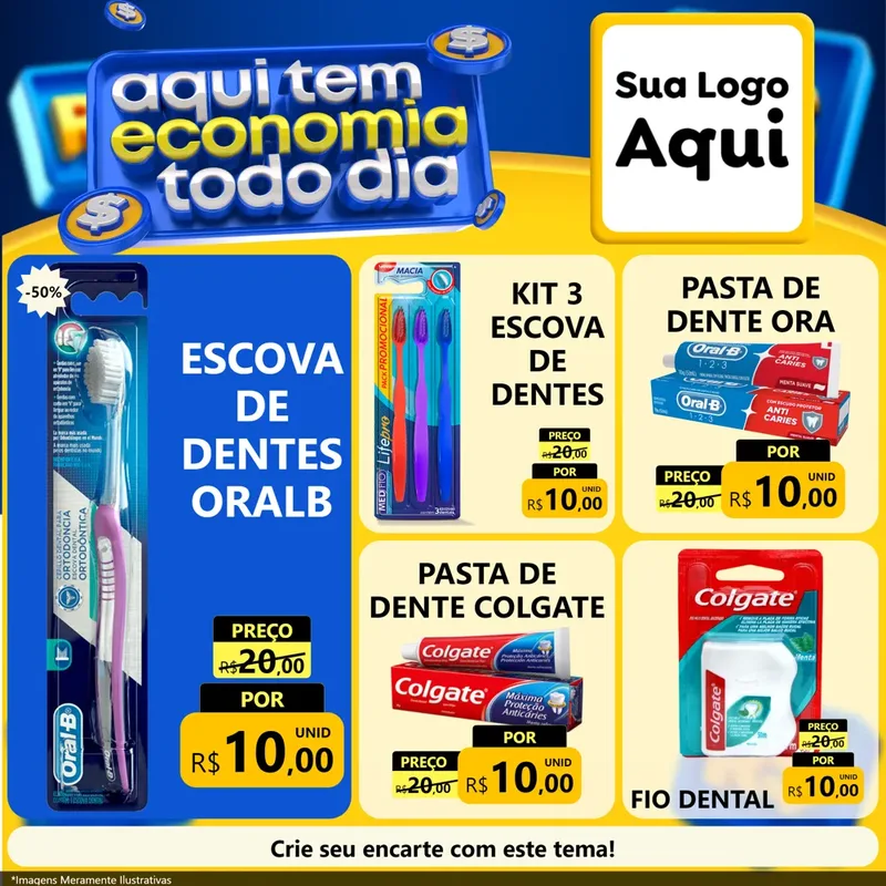 Modelo de Rede Social para Feed Facebook com o tema Aqui Tem Economia Todo Dia para Higiene Pessoal