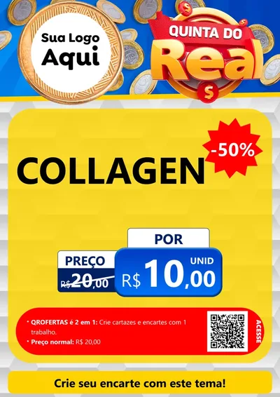 Modelo de Cartaz para Cartaz A4 Vertical com o tema Quinta do Real para Suplementos alimentares