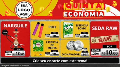Modelo de TV para TV Horizontal com o tema Quinta da Economia para Tabacaria