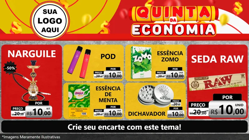 Modelo de TV para TV Horizontal com o tema Quinta da Economia para Tabacaria