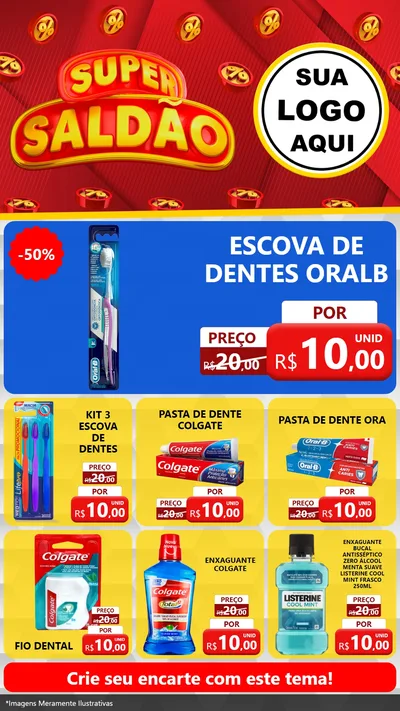 Modelo de Rede Social para Stories com o tema Super Saldão para Higiene Pessoal