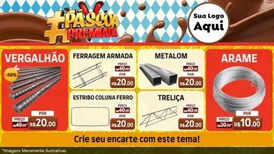 Modelo de TV para TV Horizontal com o tema Páscoa Premiada para Ferragens