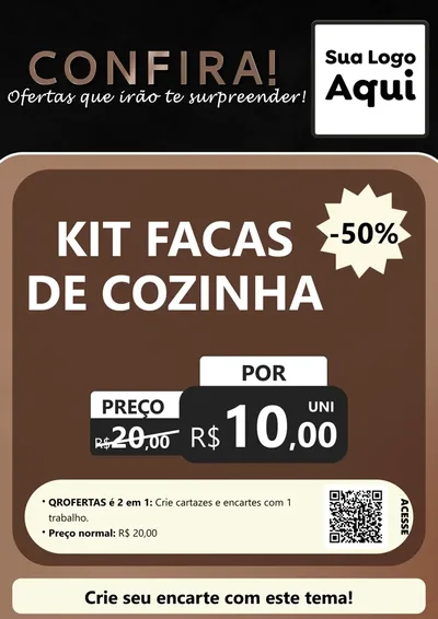 Modelo de Cartaz para Cartaz A4 Vertical com o tema Confira! Ofertas que irão te surpreender! para Utilidades Domésticas