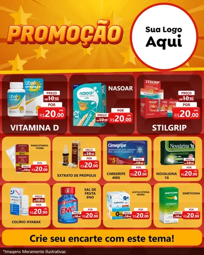 Modelo de Rede Social para Feed Instagram com o tema Promoção para Farmácia