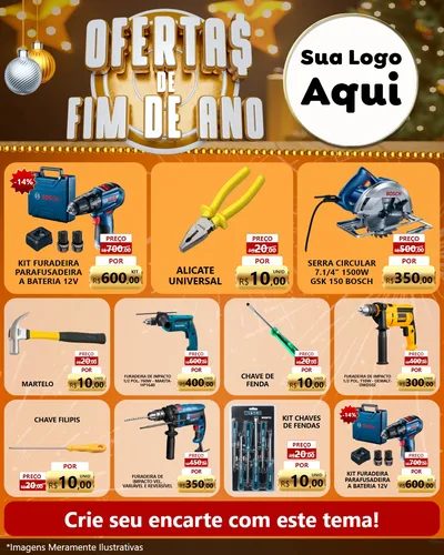 Modelo de Rede Social para Feed Instagram com o tema Ofertas de Fim de Ano para Maquinas e Ferramentas