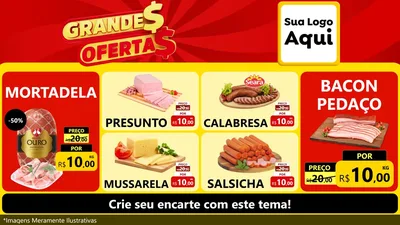 Modelo de TV para TV Horizontal com o tema Grandes Ofertas para Frios e Laticínios