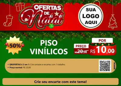 Modelo de Cartaz para Cartaz A4 Horizontal com o tema Ofertas de Natal para Material para Construção