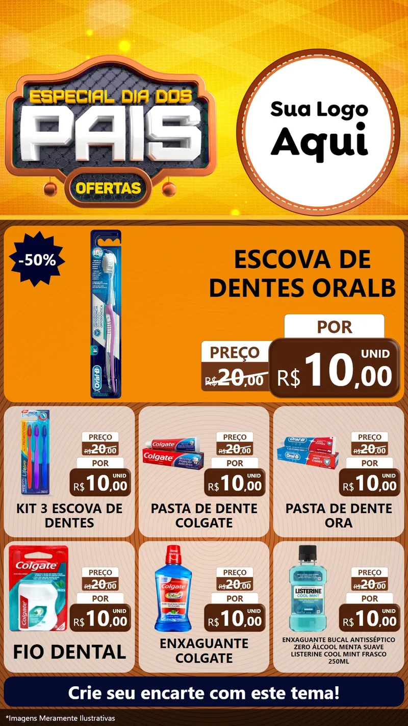 Modelo de Rede Social para Stories com o tema Especial Dia dos Pais para Higiene Pessoal