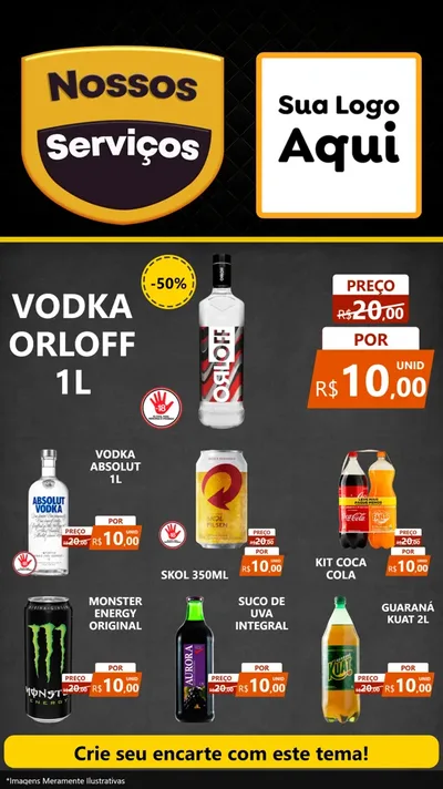 Modelo de Rede Social para Stories com o tema Nossos Serviços para Distribuidora de bebidas