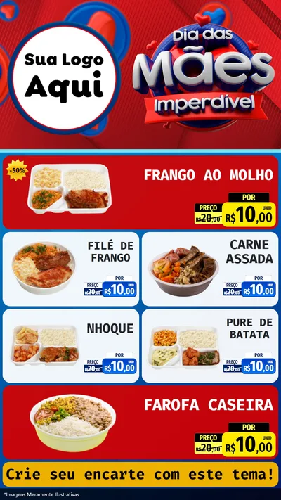 Modelo de TV para TV Vertical com o tema Dia Das Mães Imperdível para Restaurante