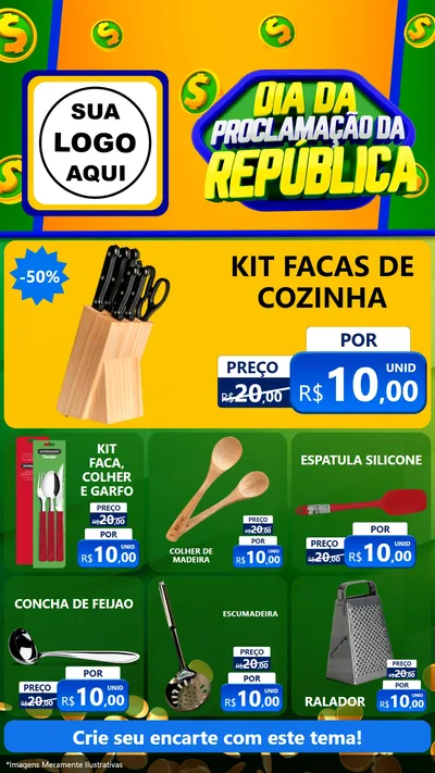 Modelo de Rede Social para Stories com o tema Dia Da Proclamação da República para Utilidades Domésticas