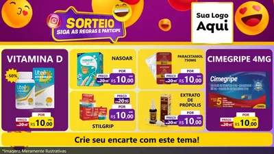Modelo de TV para TV Horizontal com o tema Sorteio para Farmácia