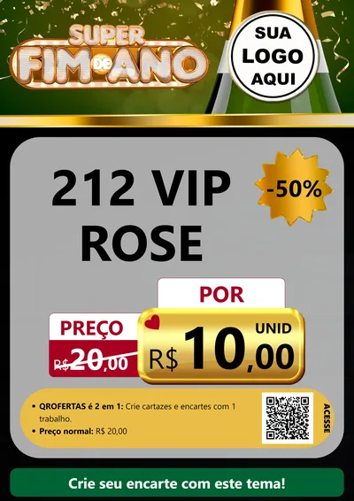Modelo de Cartaz para Cartaz A4 Vertical com o tema Super Fim de Ano para Perfumes