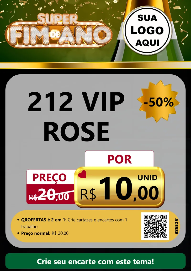 Modelo de Cartaz para Cartaz A4 Vertical com o tema Super Fim de Ano para Perfumes