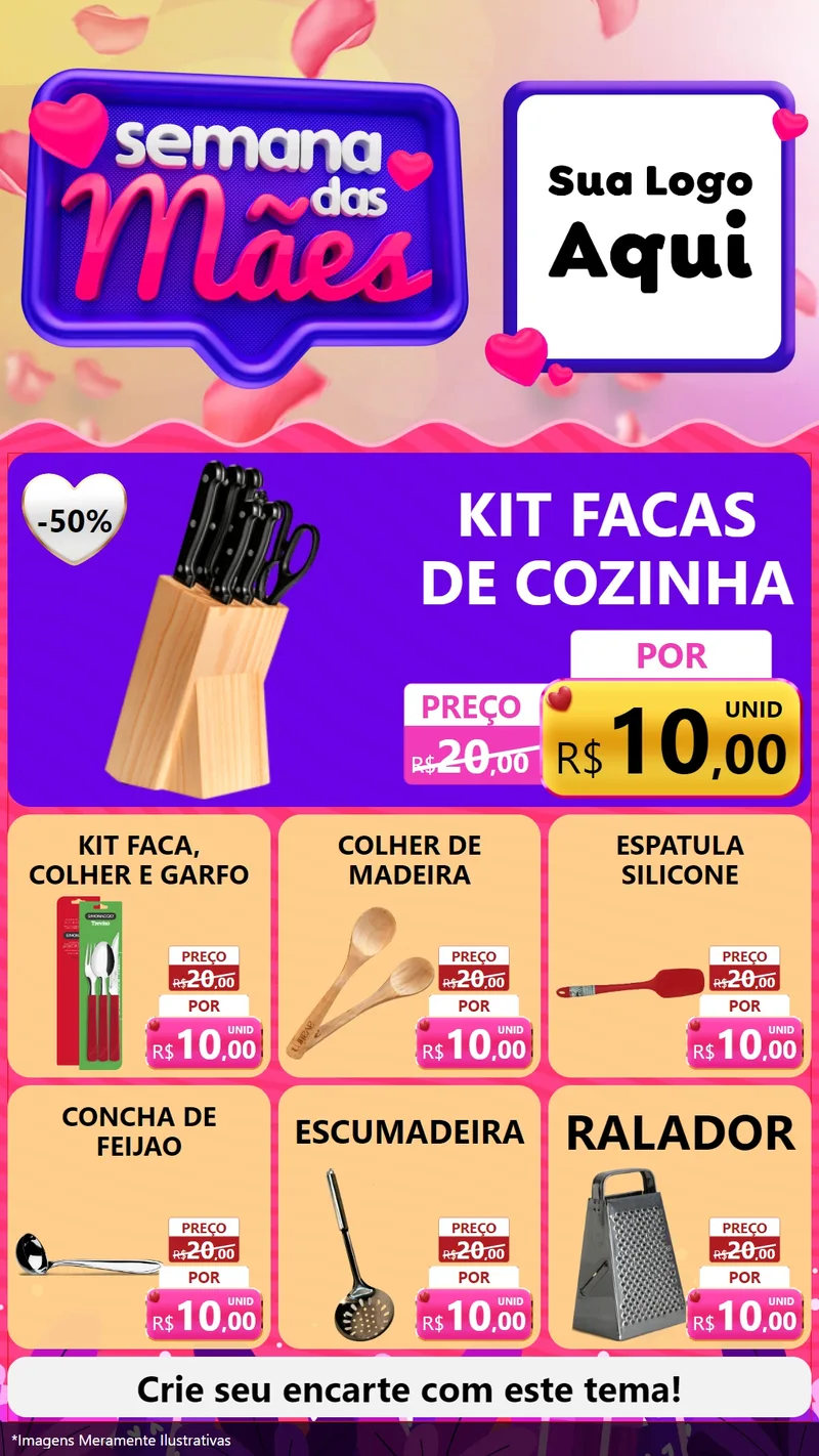 Modelo de Rede Social para Stories com o tema Semana das Mães para Utilidades Domésticas