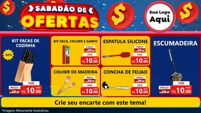 Modelo de TV para TV Horizontal com o tema Sabadão de Ofertas para Utilidades Domésticas