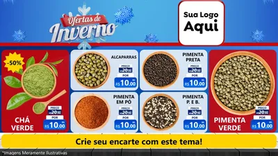 Modelo de TV para TV Horizontal com o tema Ofertas de Inverno para Produtos Naturais