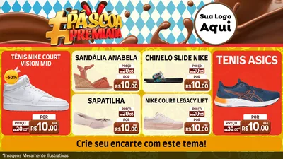 Modelo de TV para TV Horizontal com o tema Páscoa Premiada para Calçados