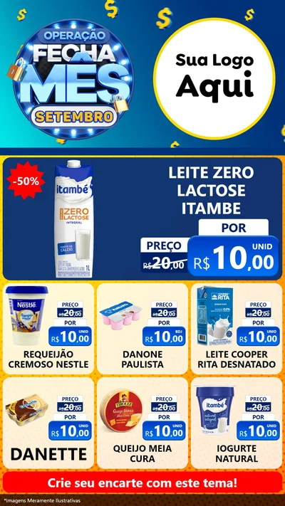 Modelo de Rede Social para Stories com o tema Operação Fecha Mês Setembro para Frios e Laticínios