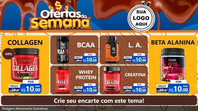 Modelo de TV para TV Horizontal com o tema Ofertas da Semana - Páscoa para Suplementos alimentares