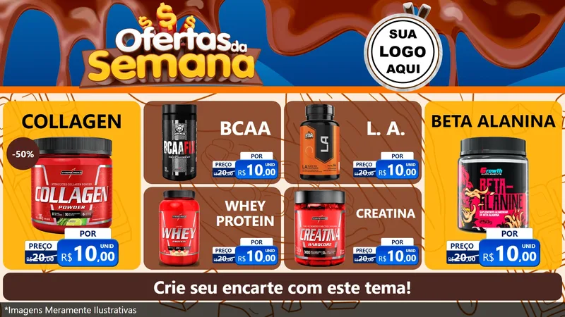 Modelo de TV para TV Horizontal com o tema Ofertas da Semana - Páscoa para Suplementos alimentares
