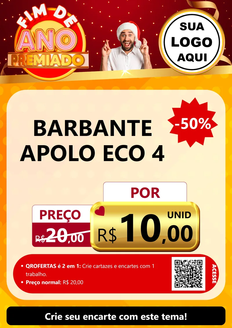 Modelo de Cartaz para Cartaz A4 Vertical com o tema Fim de Ano Premiado para Armarinho e Aviamentos