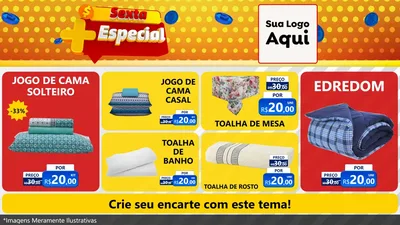 Modelo de TV para TV Horizontal com o tema Sexta Mais Especial para Cama, Mesa e Banho