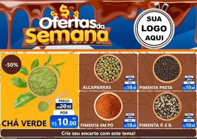 Modelo de Encarte para Encarte A4 Horizontal com o tema Ofertas da Semana - Páscoa para Produtos Naturais