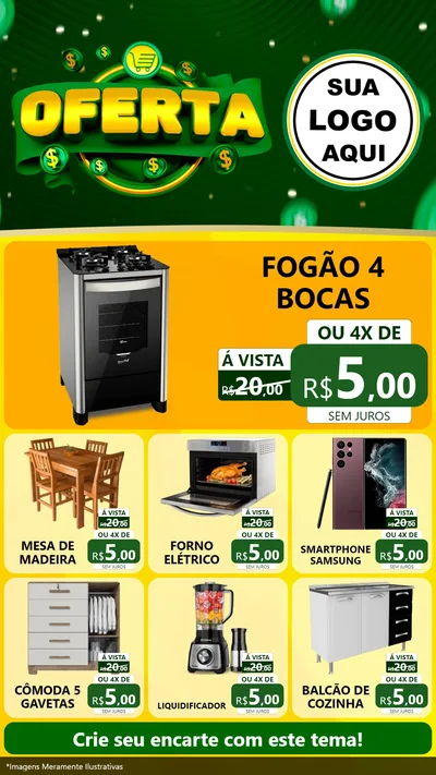 Modelo de Rede Social para Stories com o tema Oferta para Móveis e Eletro