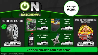 Modelo de TV para TV Horizontal com o tema On Na Economia para Auto peças