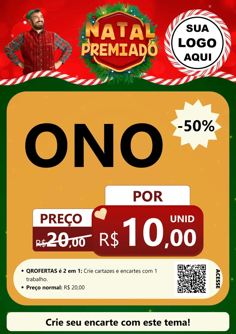 Modelo de Cartaz para Cartaz A4 Vertical com o tema Natal Premiado para Óticas