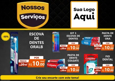 Modelo de Encarte para Encarte A4 Horizontal com o tema Nossos Serviços para Higiene Pessoal