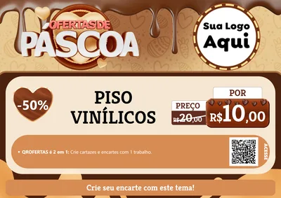 Modelo de Cartaz para Cartaz A4 Horizontal com o tema Ofertas de Páscoa para Material para Construção