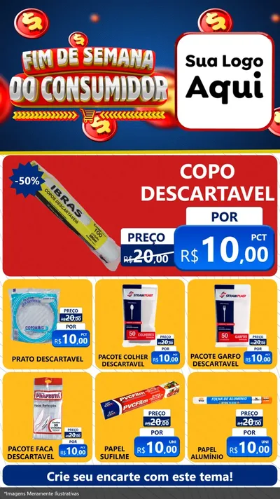Modelo de Rede Social para Stories com o tema Fim de Semana do Consumidor para Embalagens