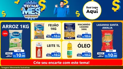 Modelo de TV para TV Horizontal com o tema Operação Fecha Mês Setembro para Supermercado