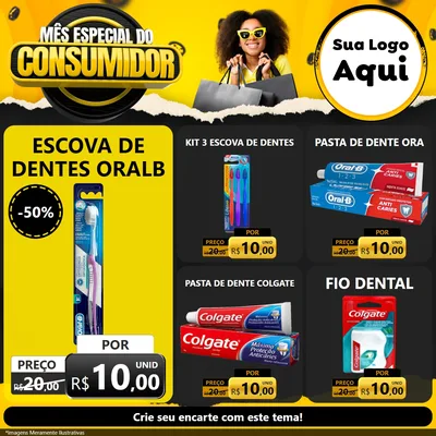 Modelo de Rede Social para Feed Facebook com o tema Mês Especial do Consumidor para Higiene Pessoal