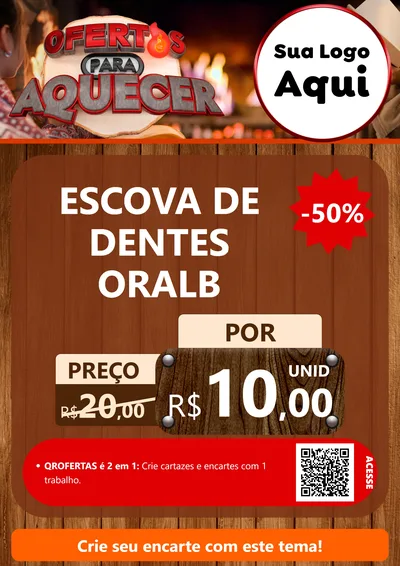 Modelo de Cartaz para Cartaz A4 Vertical com o tema Ofertas Para Aquecer para Higiene Pessoal